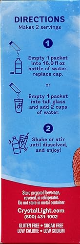 Miniatura 174 de Crystal Light - Mezcla de bebida en polvo con sabor natural a limonada, sin azúcar, 48 paquetes