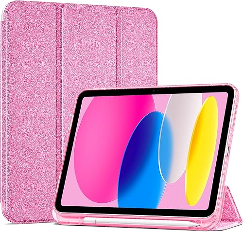 Vista 124 de ProCase Funda para iPad (A16) de 11ª generación de 11 pulgadas 2025/10ª generación de 10.9 pulgadas 2022 con soporte para lápices, funda híbrida Azul