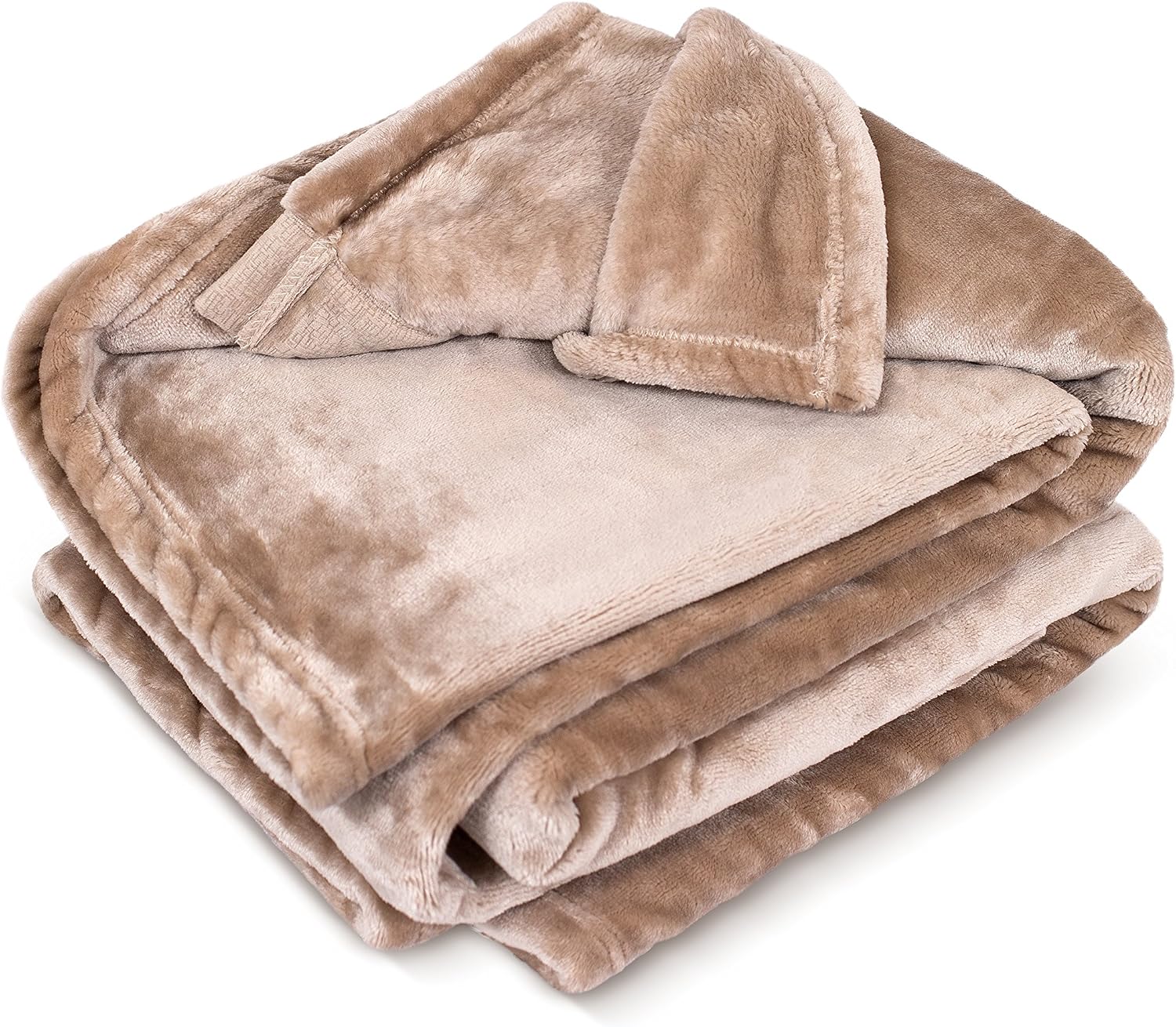 (similar to stock photo) internet's best ice velvet mink blanket (tan, 50 x 60)