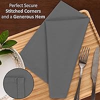 Vista 3 de Ruvanti - Juego de 4 servilletas de tela de 45x45 centímetros, lavables, suaves, duraderas, absorbentes, mezcla de algodón. Servilletas de mesa