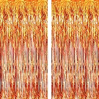 Vista 59 de GOER - Cortinas de tiras metálicas/oropel para fiestas, telón de fondo para fotos, cumpleaños, graduaciones, Año Nuevo, bodas, de 3.2 x 9.8 pies