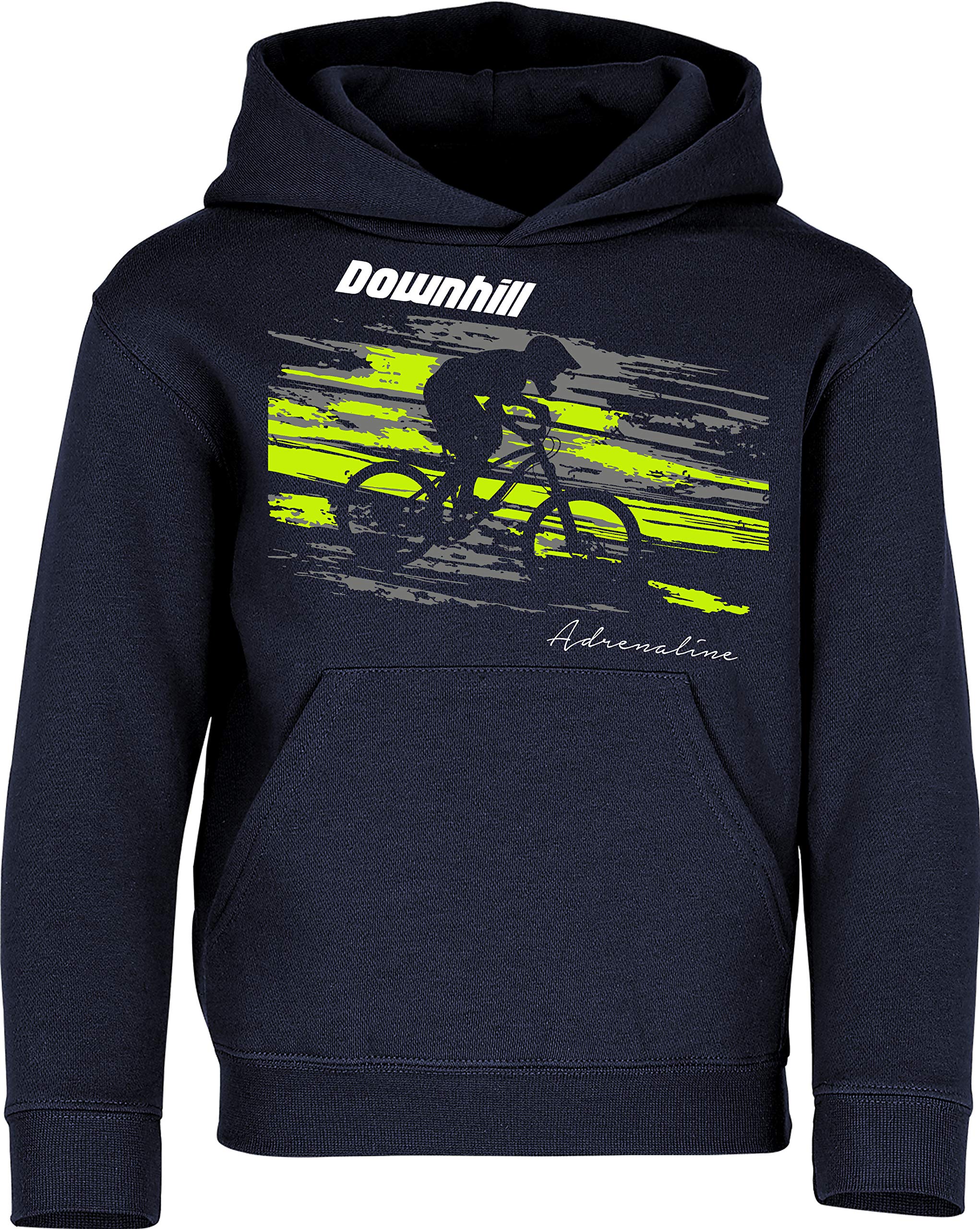Sweat à Capuche Enfant Downhill Adrenaline - Hoodie Vélo BMX VTT Mountain Bike Garçon Fille