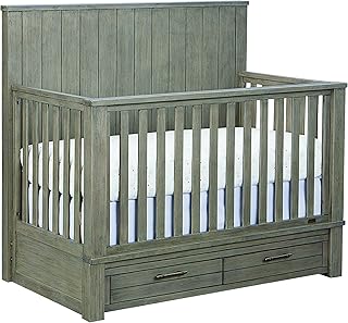 gray baby bed