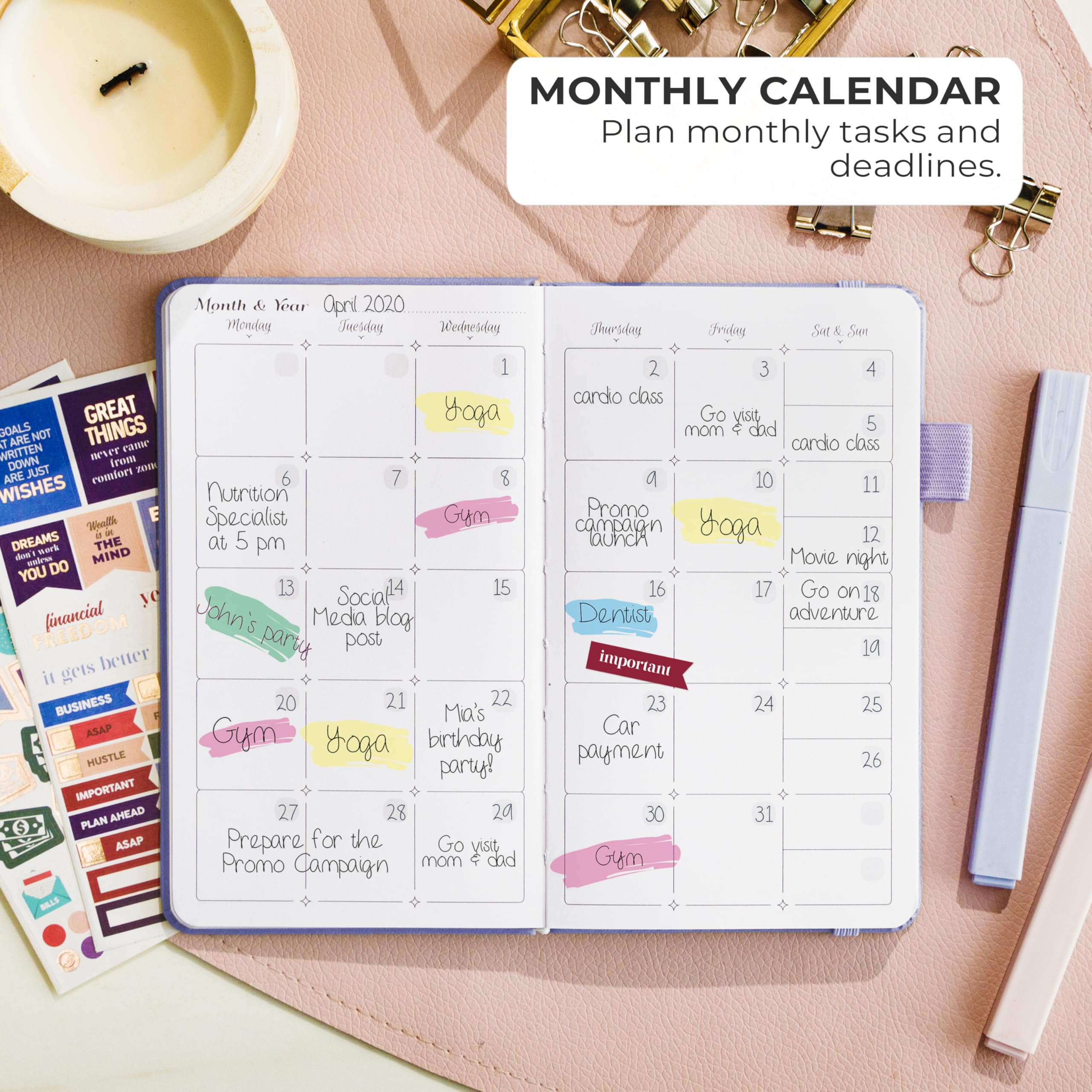GoGirl Planner and Organizer for Women, Pocket Weekly Planner - Image 4
