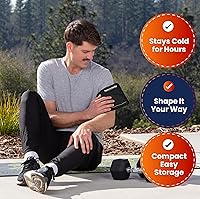 Vista 5 de Bolsa de hielo flexible y suave para lesiones reutilizable (mediano: 7 x 12 pulgadas) para lesiones de cara, hombros, cadera, pierna, brazo, tobillo