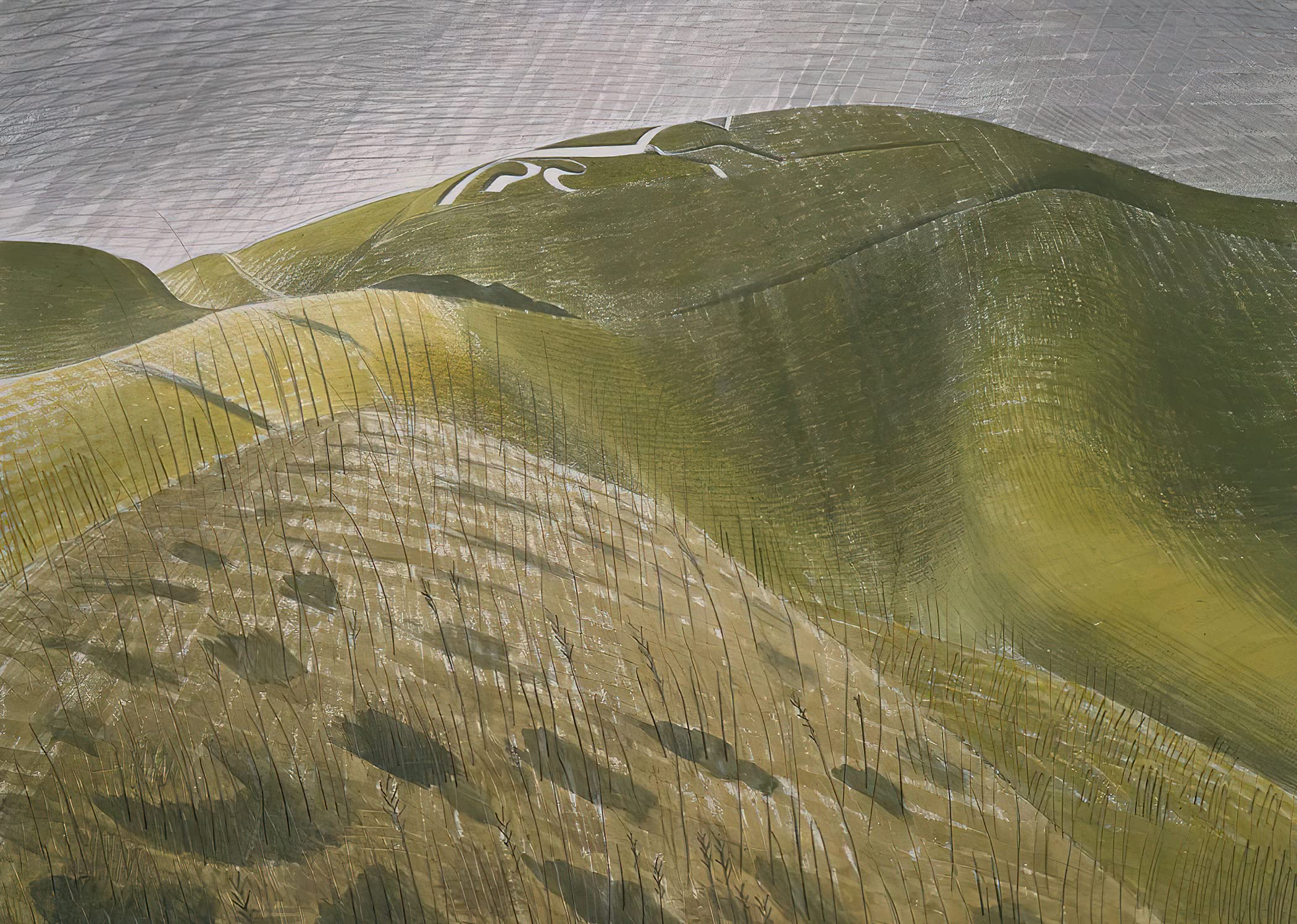 Rather Good Art Eric Ravilious Print: ‘The Vale of the White Horse’. Printed on 350gm Invercote card stock. All materials are FSC approved.