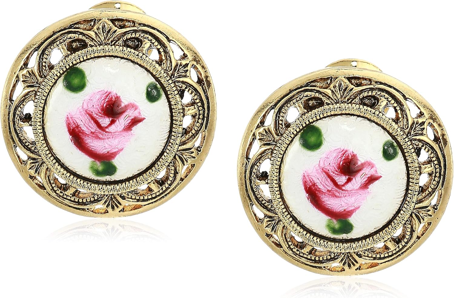 1928 Jewelry Flower Decal Stone Round Clip On Jamaica Ubuy