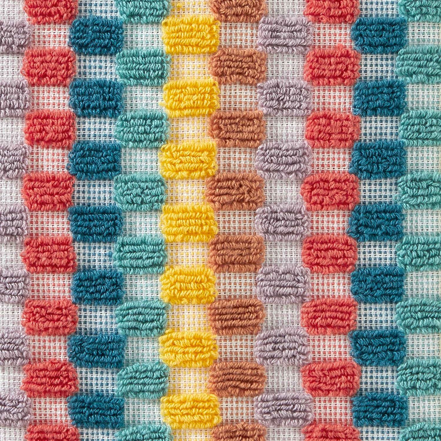 Multicolor Cotton Geometric Dobby Weave Hand Towel Set