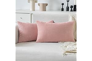 MIULEE Blush Lumbar Pillow Covers for Spring