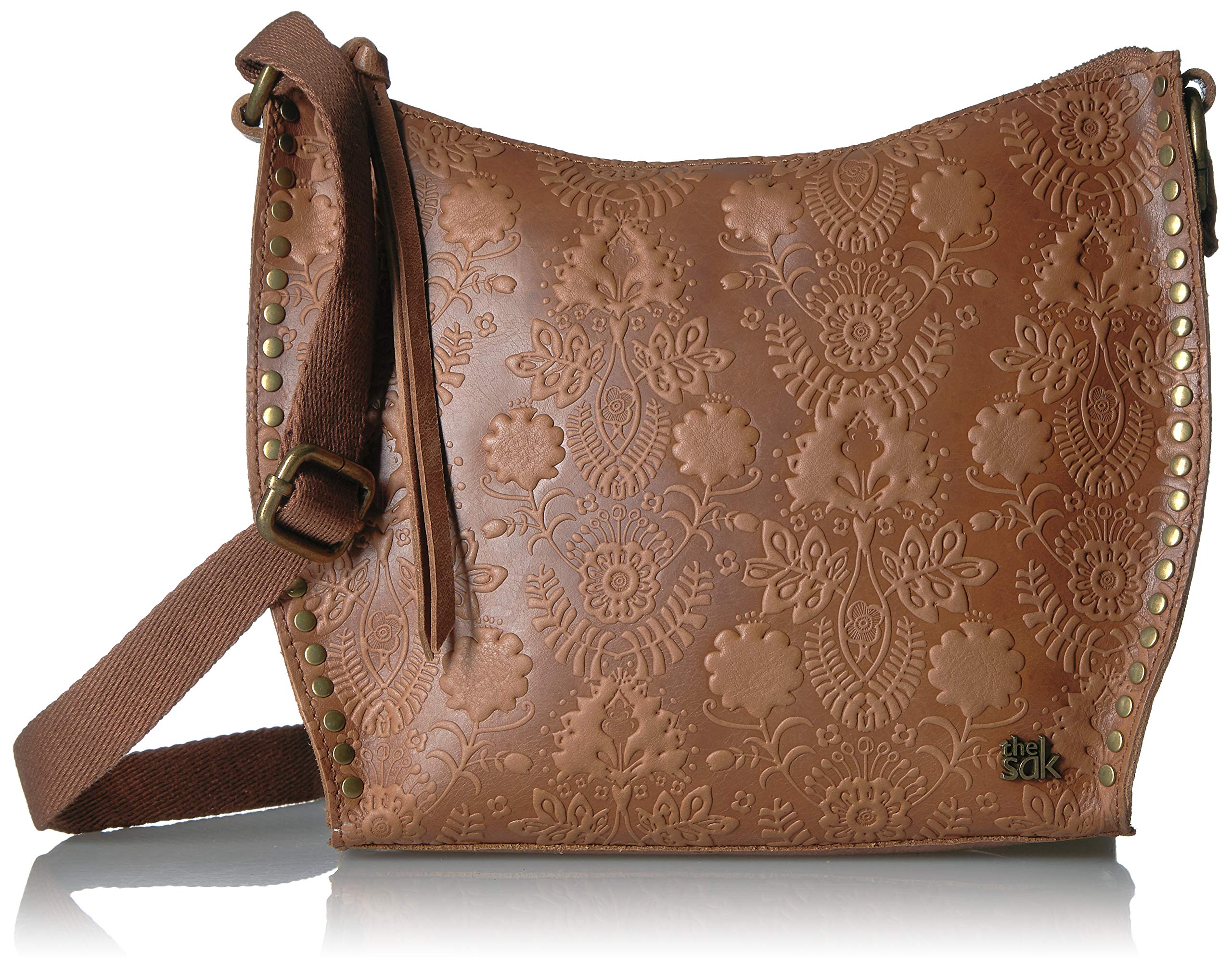 The Sak Saratoga Crossbody Tobacco Floral Embossed One Size