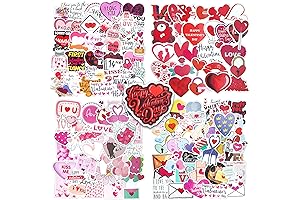 150PCS Valentines Day Stickers My Sweet Love Stickers Waterproof Heart Stickers Conversation...