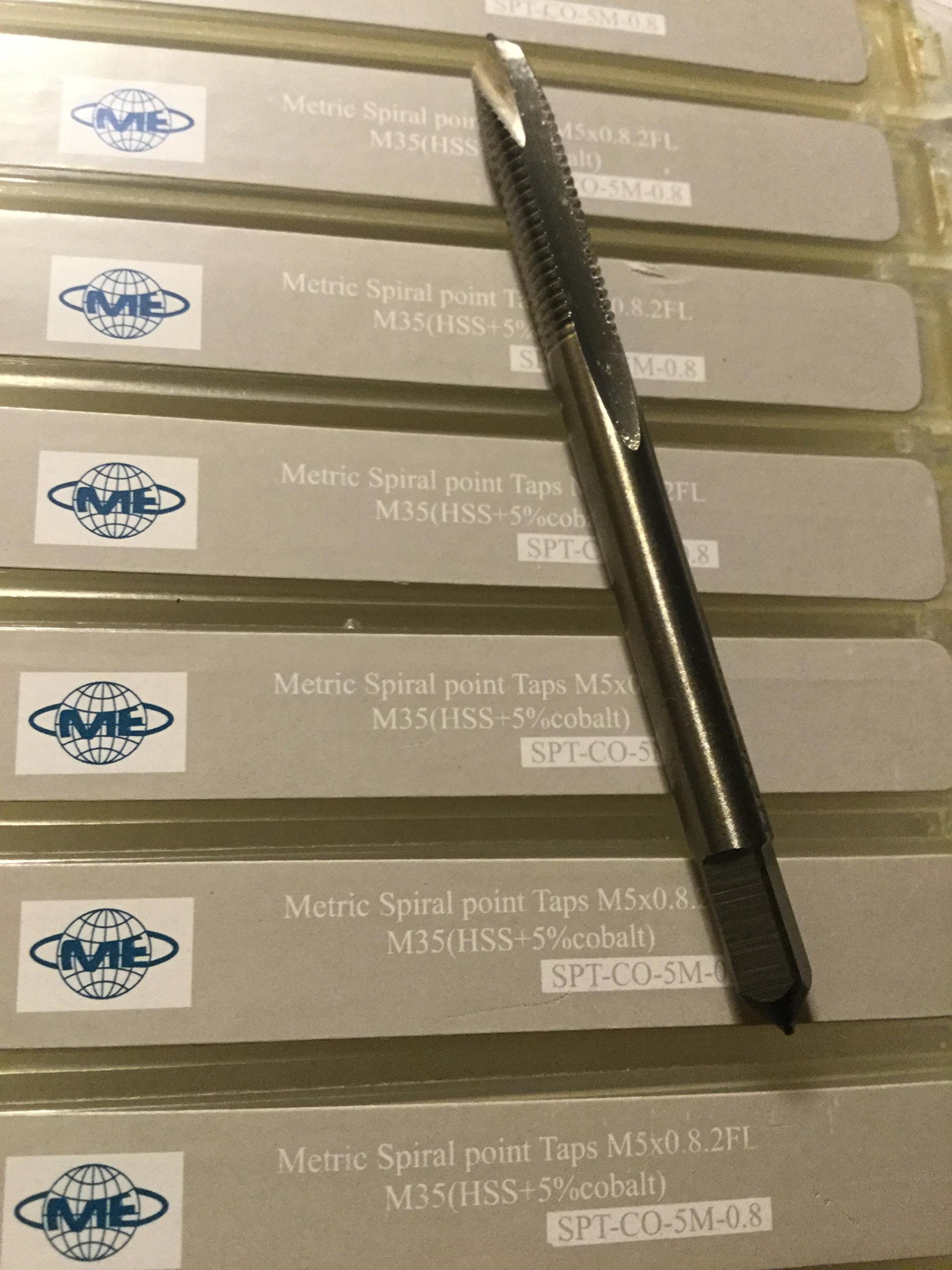 Spiral Point Tap, Plug, Steam Oxide, #10-24