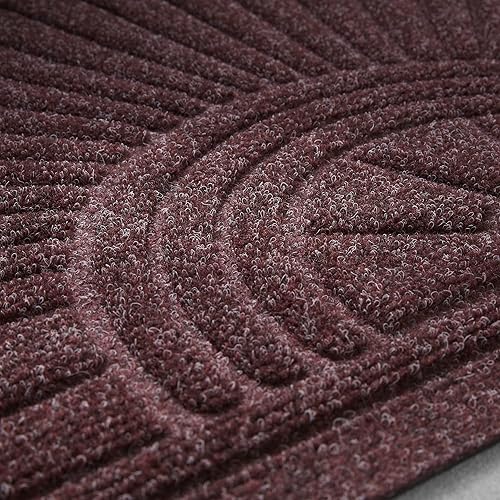 Miniatura 6 de Consolidated Plastics Majestic - Tapete de entrada de media luna con parte trasera de goma antideslizante, absorbe el agua, alfombra de entrada