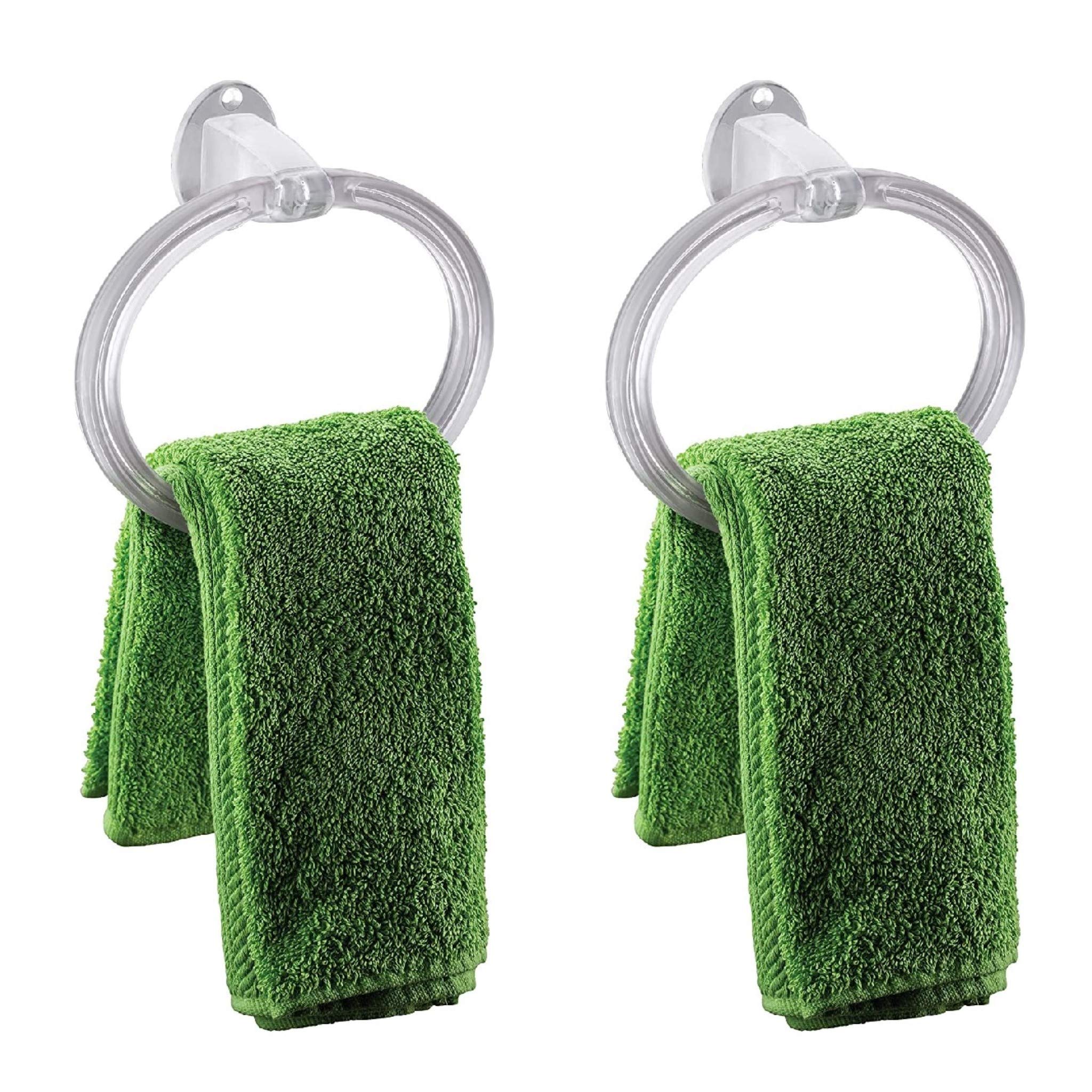 Dropware Unbreakable Plastic Towel Ring, Bath Towel Ring Holder Set of 2 (B07BSS2SJF) Amazon Price History, Amazon Price Tracker