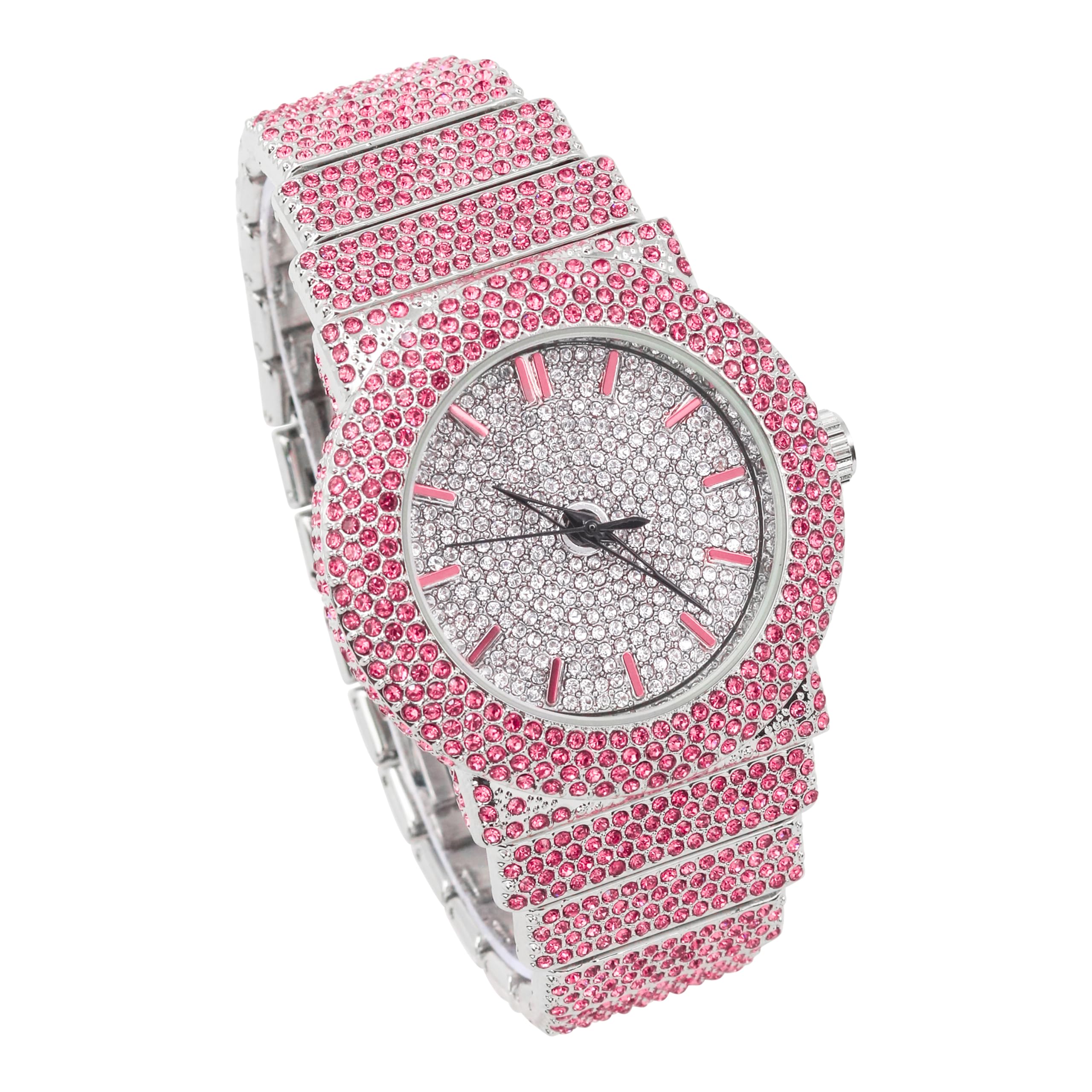 ICE STAR Damen-Armbanduhr, 40 mm, mit Diamanten, Quarzuhrwerk