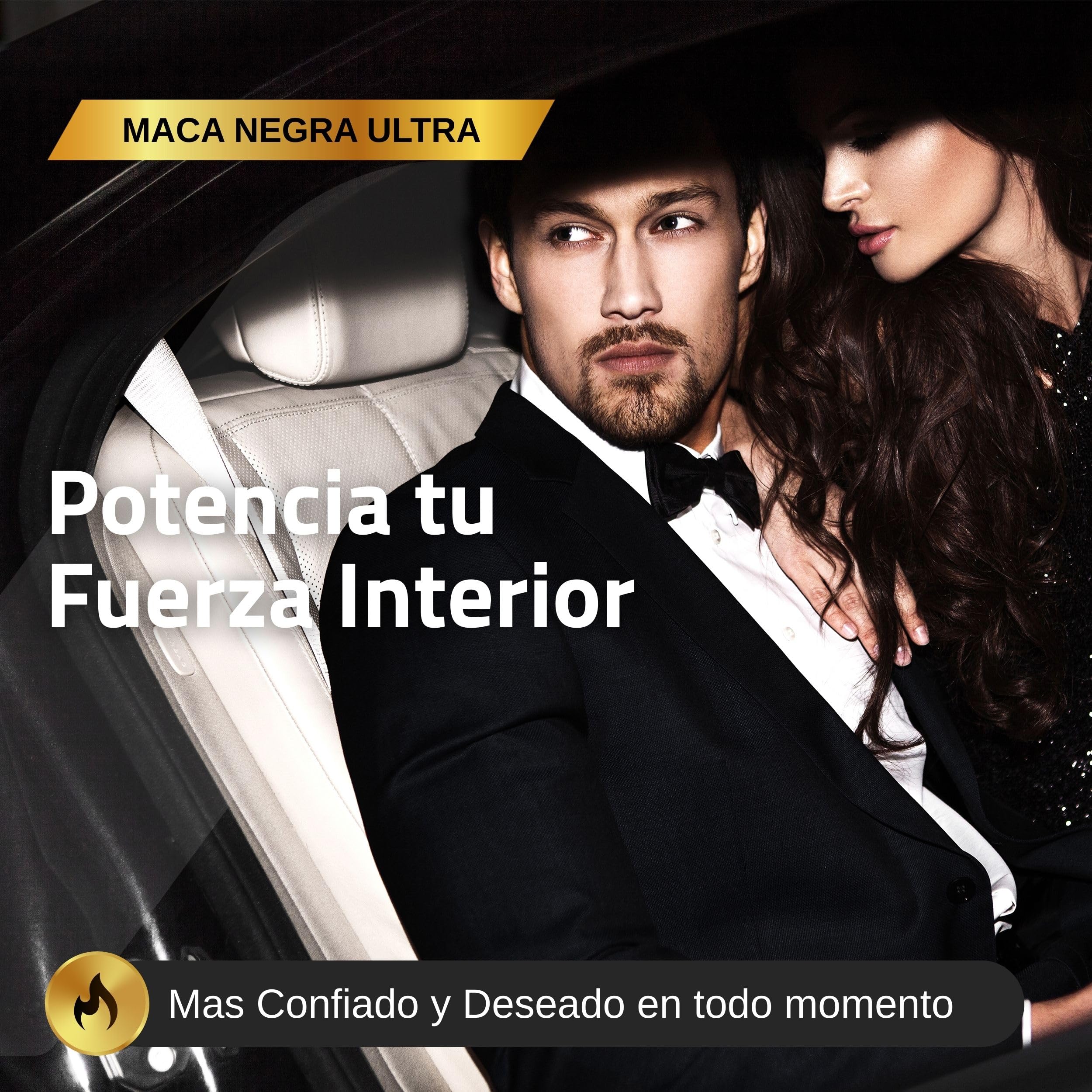 Maca Negra Ultra 50.000 mg (concentrado 100:1) - Vitalidad Masculina y Energía - con Extracto estandarizado, Zinc, B6 y Calcio - vegano, sin cafeína - 120 Cápsulas - Nyvos