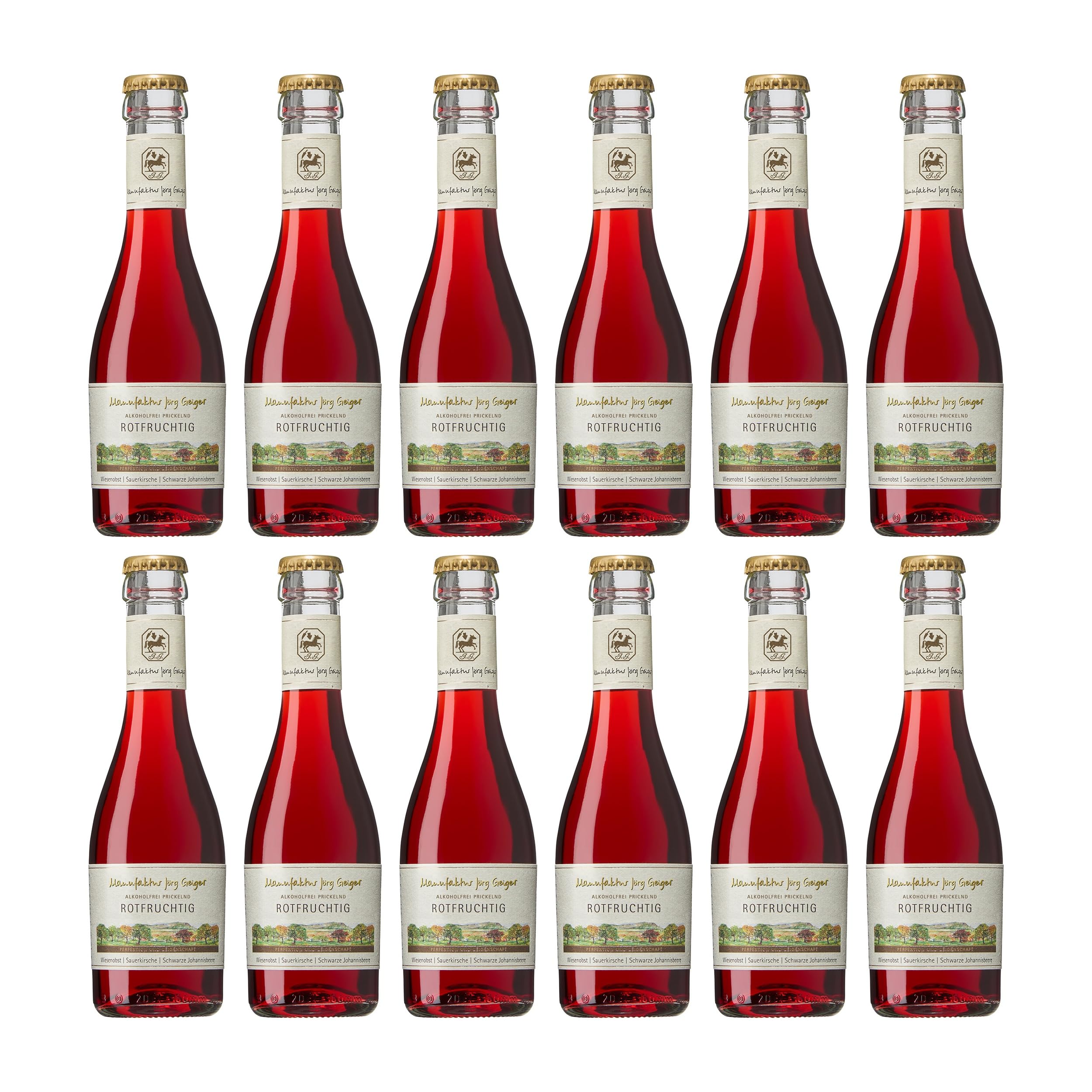Manufaktur Jörg Geiger rotfruchtig piccolo alkoholfrei Schaumwein süss Deutschland inkl. FeinWert E-Book (12 x 0.2 l)