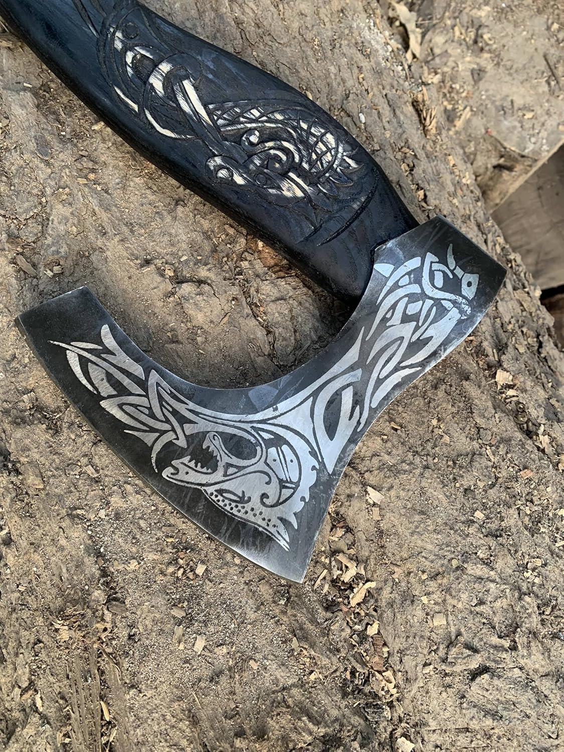 Hand-Forged Nordic Bearded Axe – Traditional Scandinavian Carbon Steel Tool