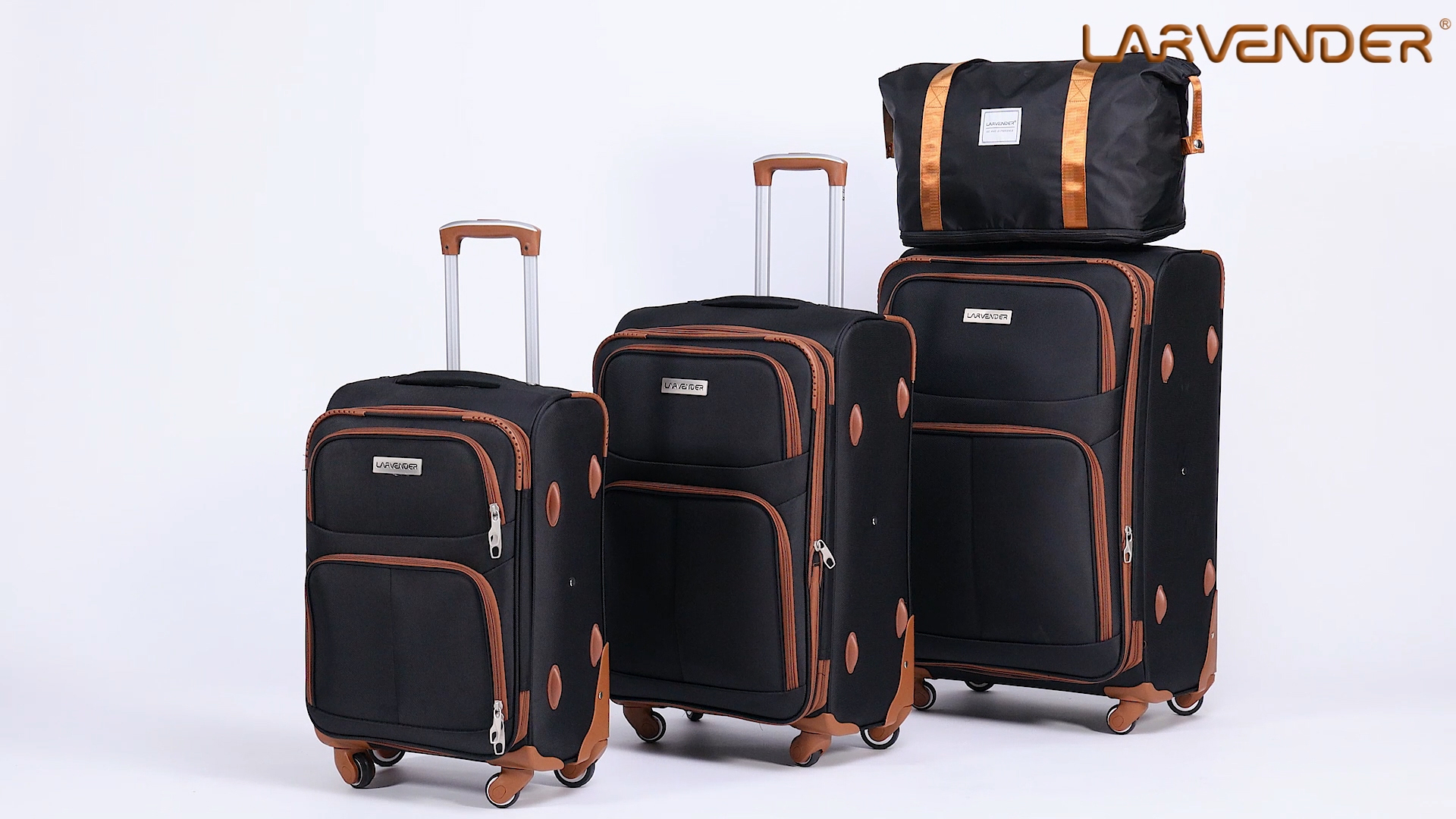 Amazon.com | LARVENDER Softside Luggage Sets 5 Piece Expandable