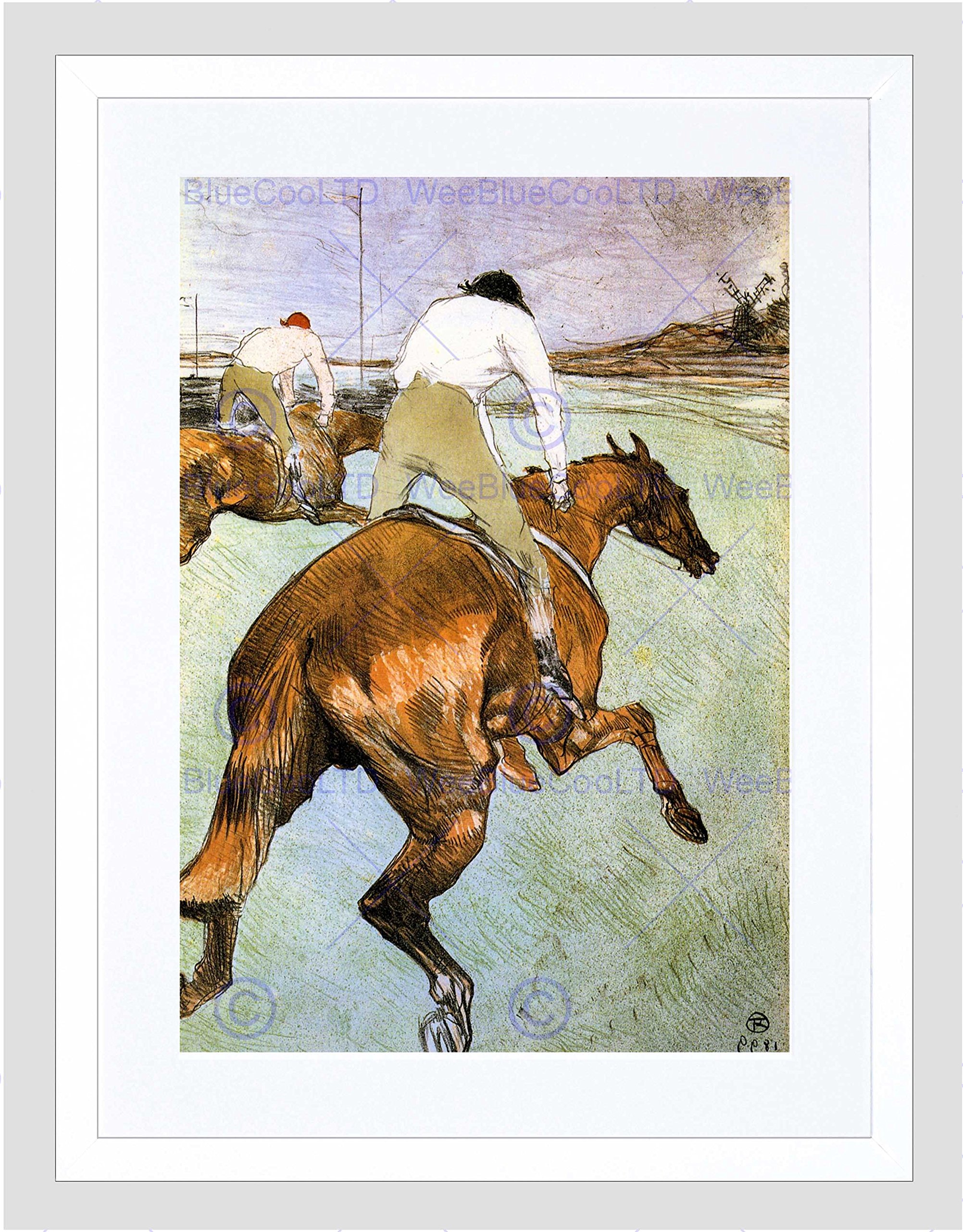 Wee Blue Coo Toulouse Lautrec Jockey 2 Old Master Framed Wall Art Print