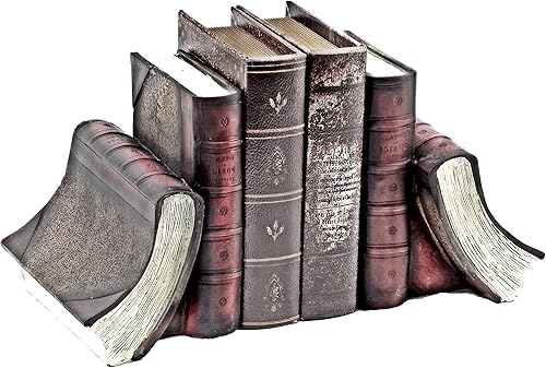 Bellaa 23509 Sujetalibros decorativos vintage, antigüedades, estilo retro, del viejo mundo, granja, bohemio, biblioteca, decoración del hogar, 7