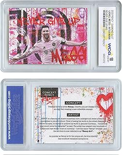 2023 Lionel Messi Inter Miami Never Give Up Diamond Dust Encrusted Rency Trading Card - Graded Gem-Mint 10