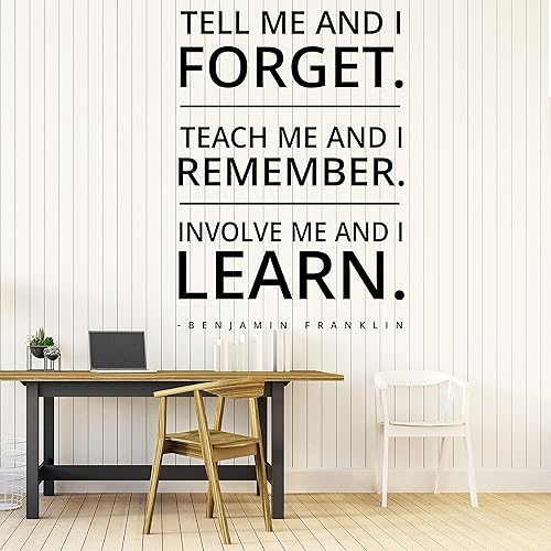 OF-507 - Vinilo decorativo para pared de oficina, 22 x 32 pulgadas, calcomanías de trabajo en equipo, calcomanías de trabajo en equipo, letras