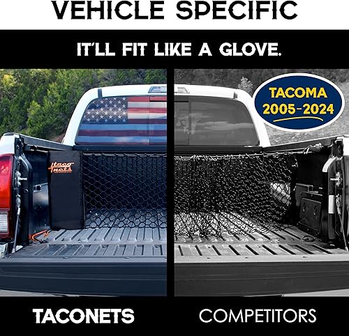 Vista 36 de Red de carga de sobre para GMC Sierra y Chevy Silverado – Se adapta a 2013-2025 – Bungee mejorado de 0.197 in – Bolsa de almacenamiento integrada