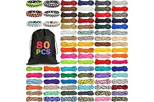 Multicolor Paracord 10ft x 80pcs Accessories Kit Parachute Paracord Kit for Outdoor...