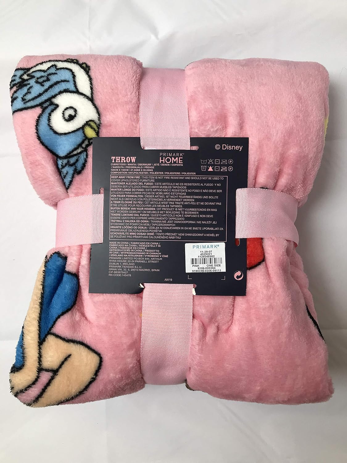 Primark Manta de Forro Polar con Licencia Oficial de Disney Blancanieves,  Color Rosa, 120 cm x 150 cm : Hogar y cocina