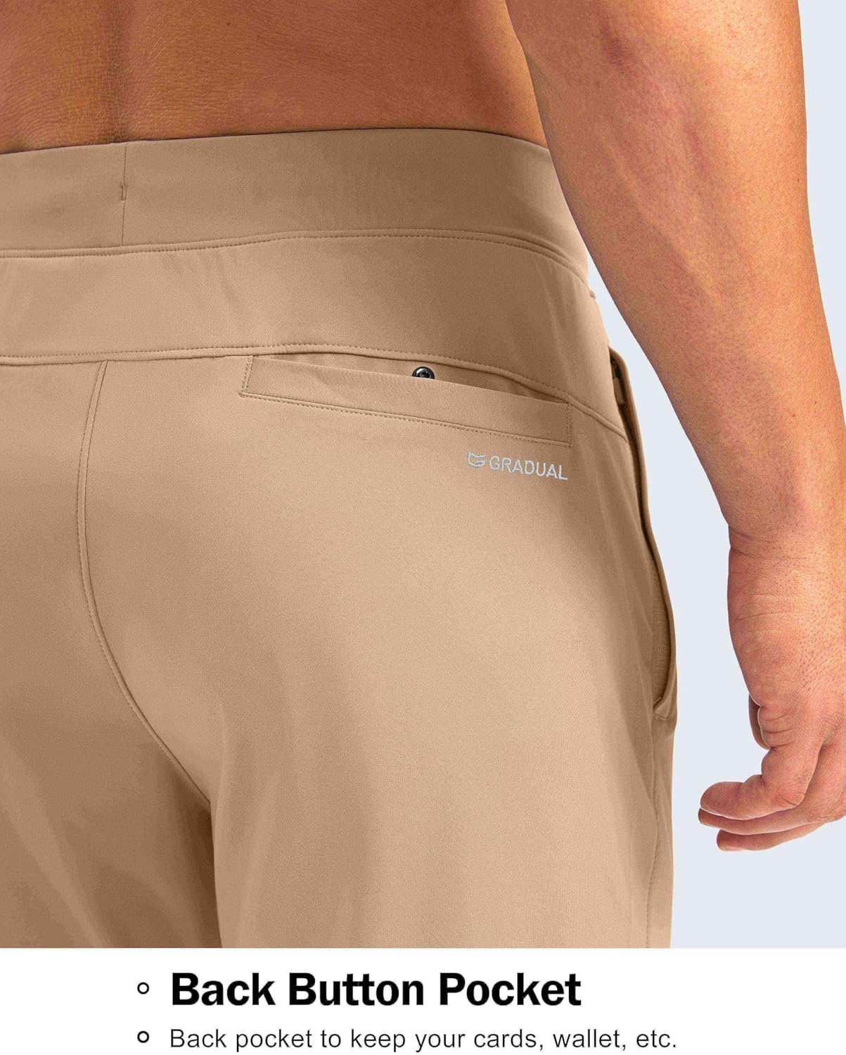 G Gradual 30"/32"/34" Inseam Tall Mens Sweatpants with Zipper Pockets Stretch Golf Workout Pants for Men Casual Athletic - Image 5