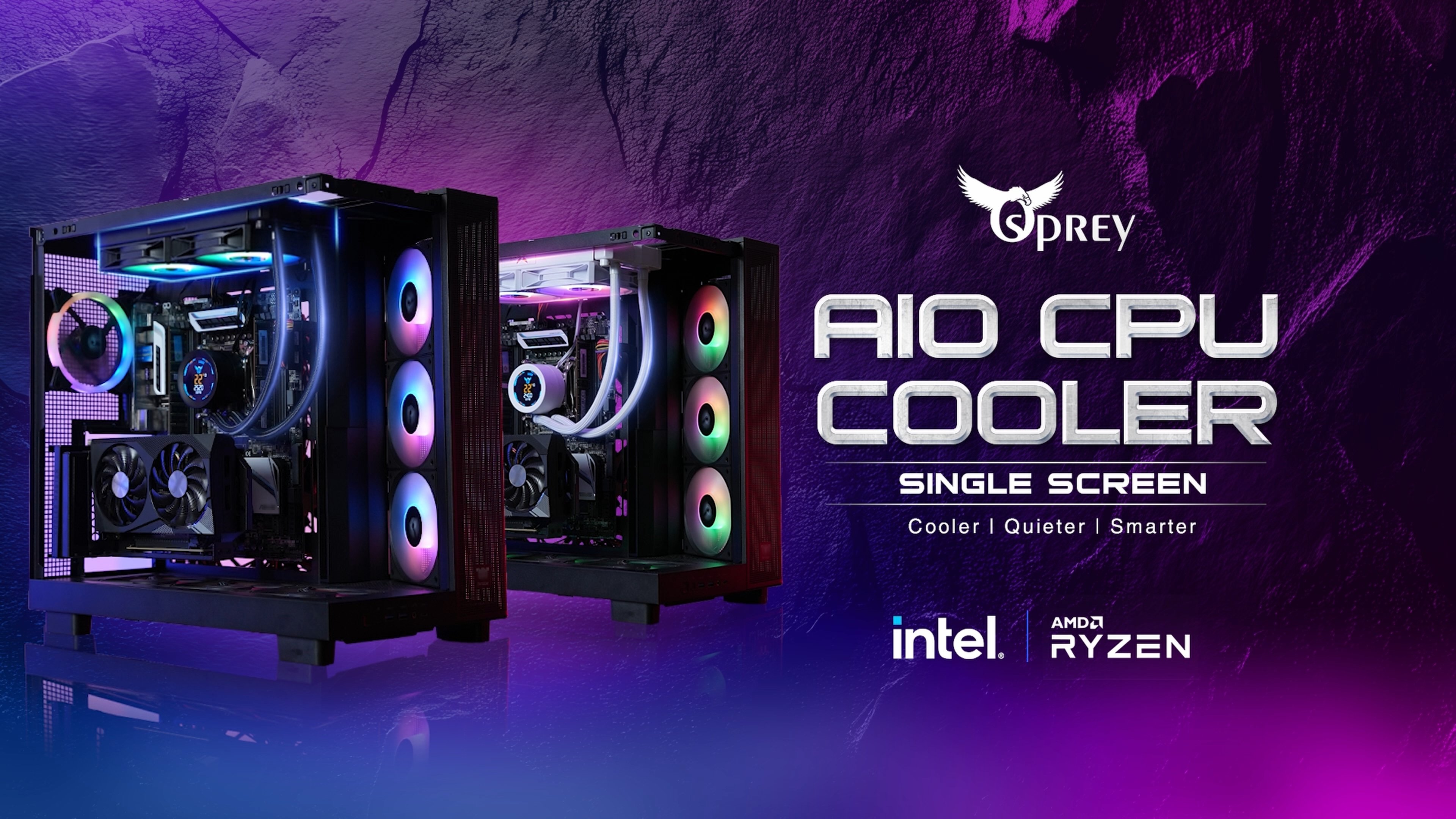 Image of Osprey 240mm AIO CPU Cooler, Copper Radiator with 2400RPM Digital Display Pump, ARGB Fans, Leakproof Technology, PWM Control, CSM Utility App, Supports Intel LGA 1700 /1200 /115X & AMD AM5 /AM4, Black