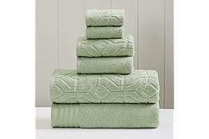 Amrapur Overseas 6-Piece Diamond Gate Jacquard Sage Towels