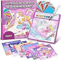 Vista 17 de JoyCat Libros para Colorear con Agua, Actividad de Arte y Manualidades, Arte de Princesa Sin Desorden para Niños de 4-8 Años, Kits y Suministros