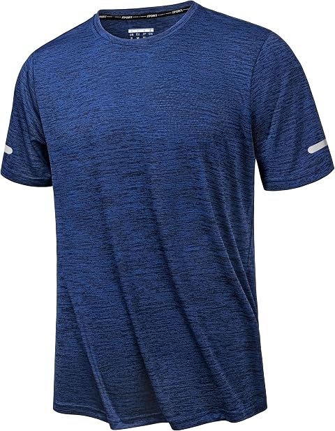 KEFITEVD Men's Quick Dry T Shirts Short Sleeve Sport Tops Lightweight Gym Running T Shirt Men Breathable Activewear