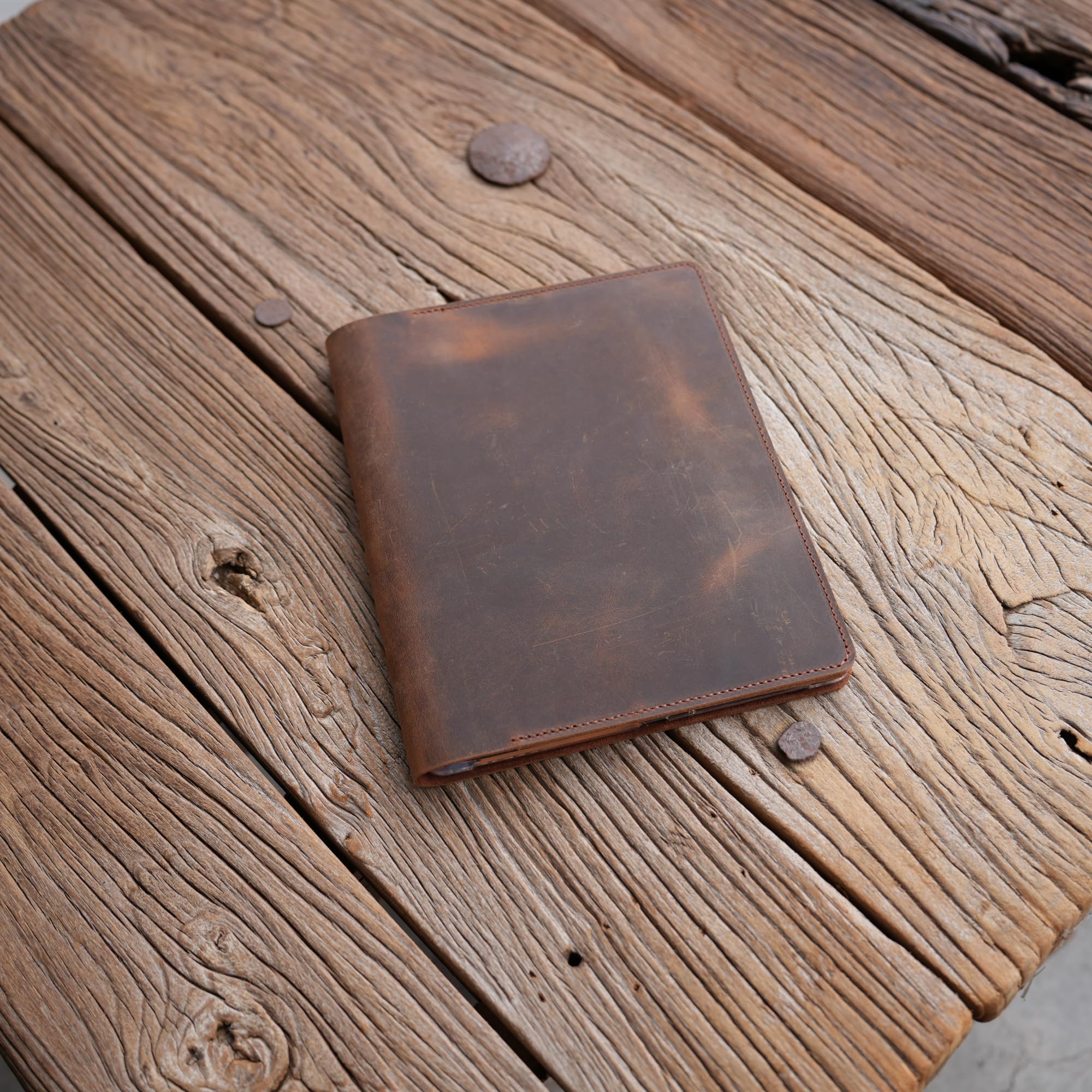 Colorsoft - Funda de piel auténtica para Kindle Scribe de 11 pulgadas, 3ª generación 2025, con soporte para bolígrafo, ranuras para tarjetas y carpetas de archivos para Kindle Scribe