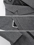 Tanming Women's Notch Lapel Double Breasted Wool Blend Mid Long Pea Trench Coat
