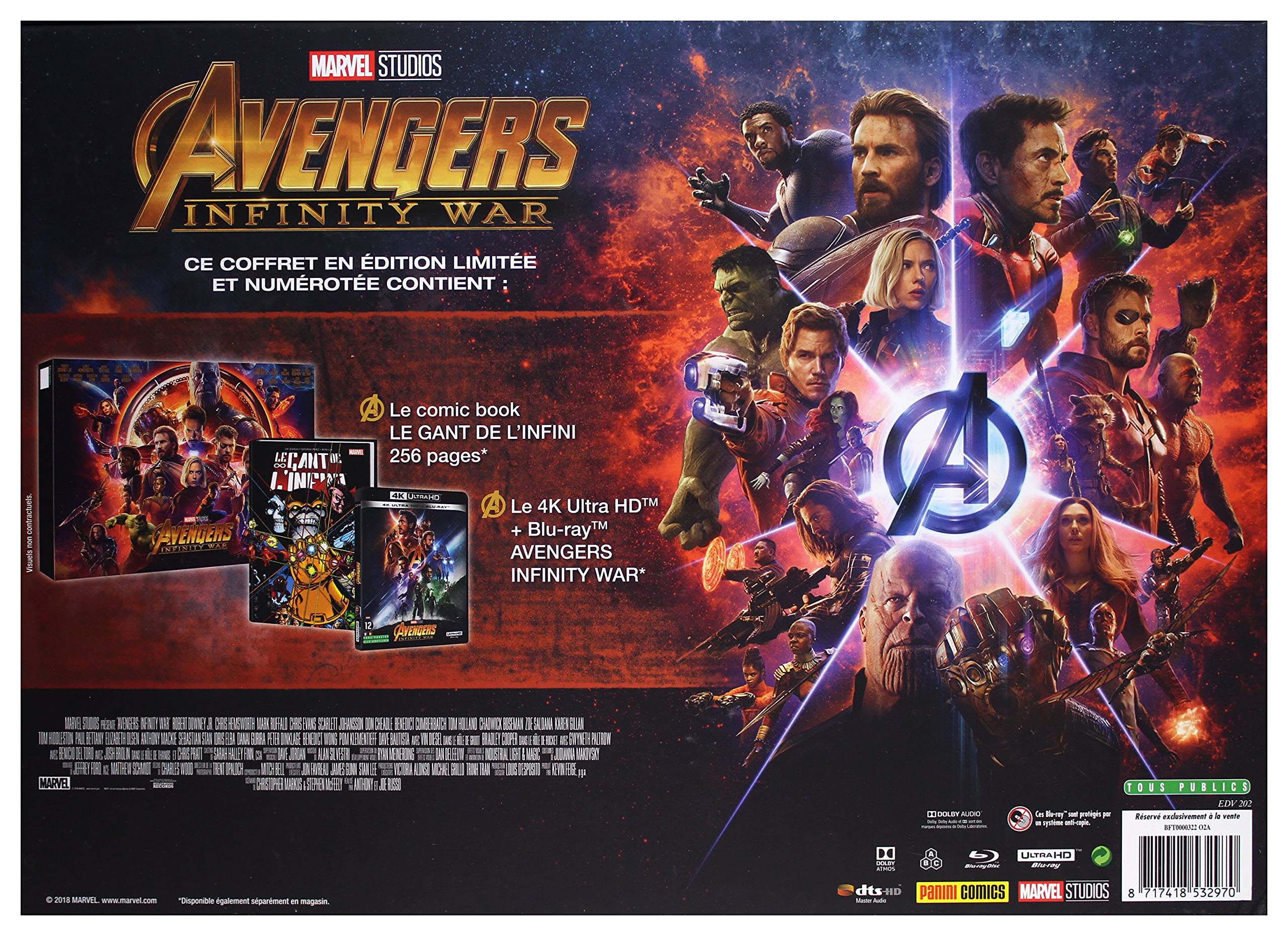 Avengers: Infinity War (BOX) [Blu-Ray]+[KSIĄŻKA] [Region Free] (Audio italiano. Sottotitoli in italiano)