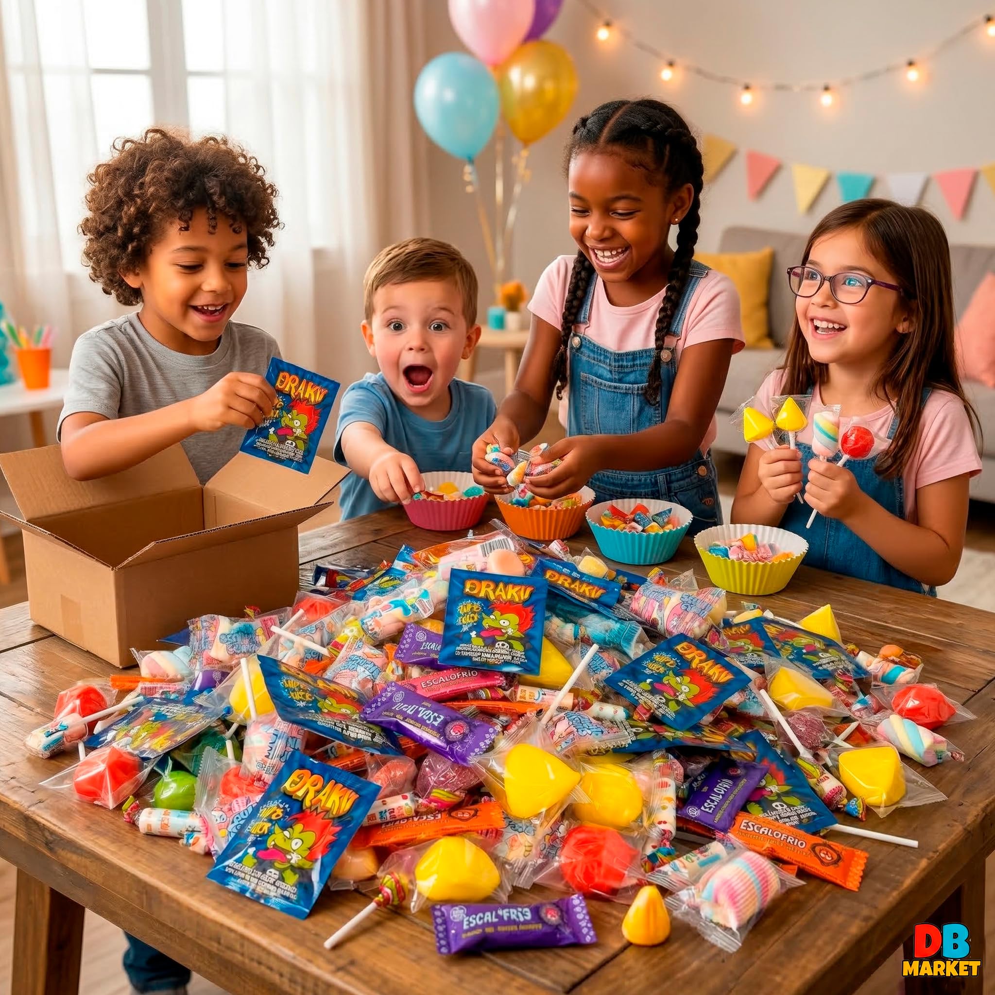 Mega Pack 100 Chuches Golosinas Caramelos para Relleno de Piñata Surtido Sin Gluten Sin Lactosa