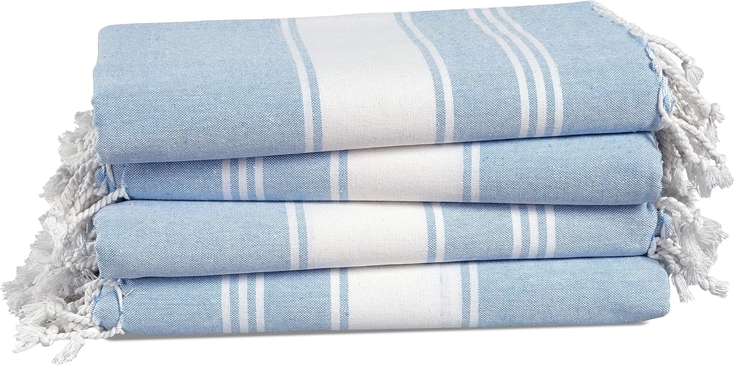 LANE LINEN Beach Towel 4 Pack, Oversized Beach Towels for Adults, Lightweight Travel