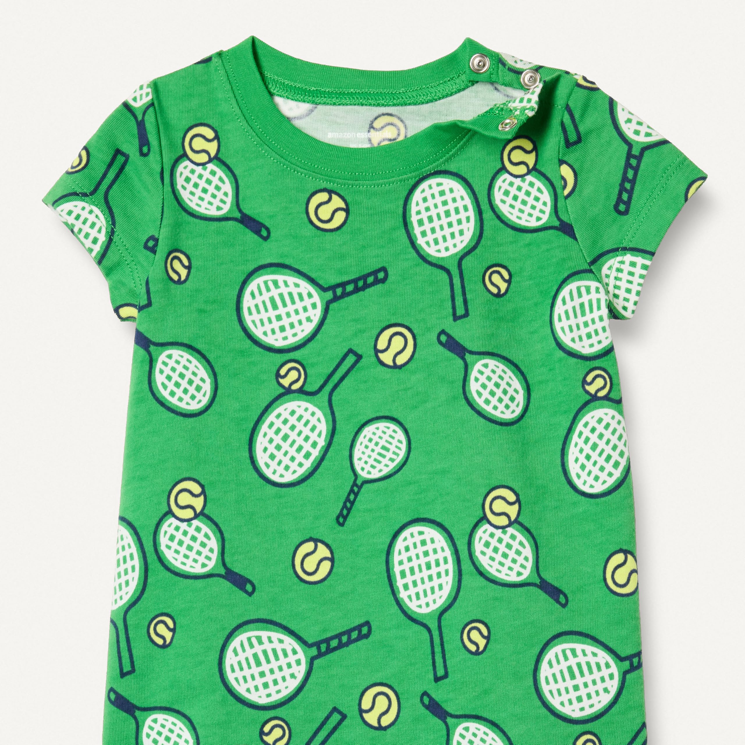 Amazon Essentials Set Tutina Senza Maniche E A Maniche Corte Unisex - Bimbi 0-24, confezione da 2