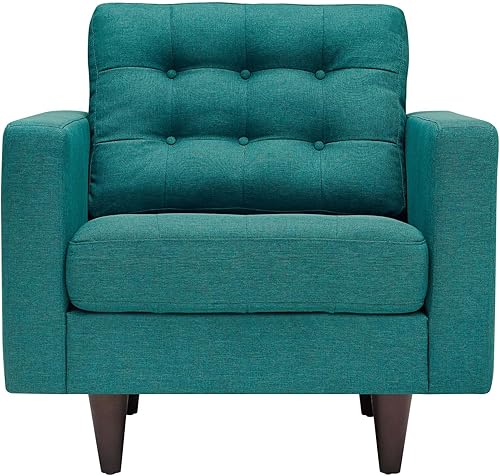 Miniatura 33 de Modway Sofá biplaza Empress en tela tapizada moderna de mediados de siglo, gris Gris,Laguna,Gris,claro,Celeste,verde azulado,Beige,Atomic Rojo