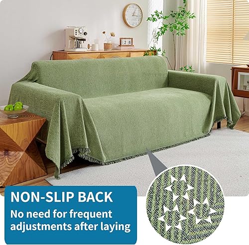 Miniatura 2 de HAOMAIJIA Funda de sofá antideslizante para sofá de 3 cojines, fundas lavables para sofá seccional para perros y mascotas, protector de muebles para