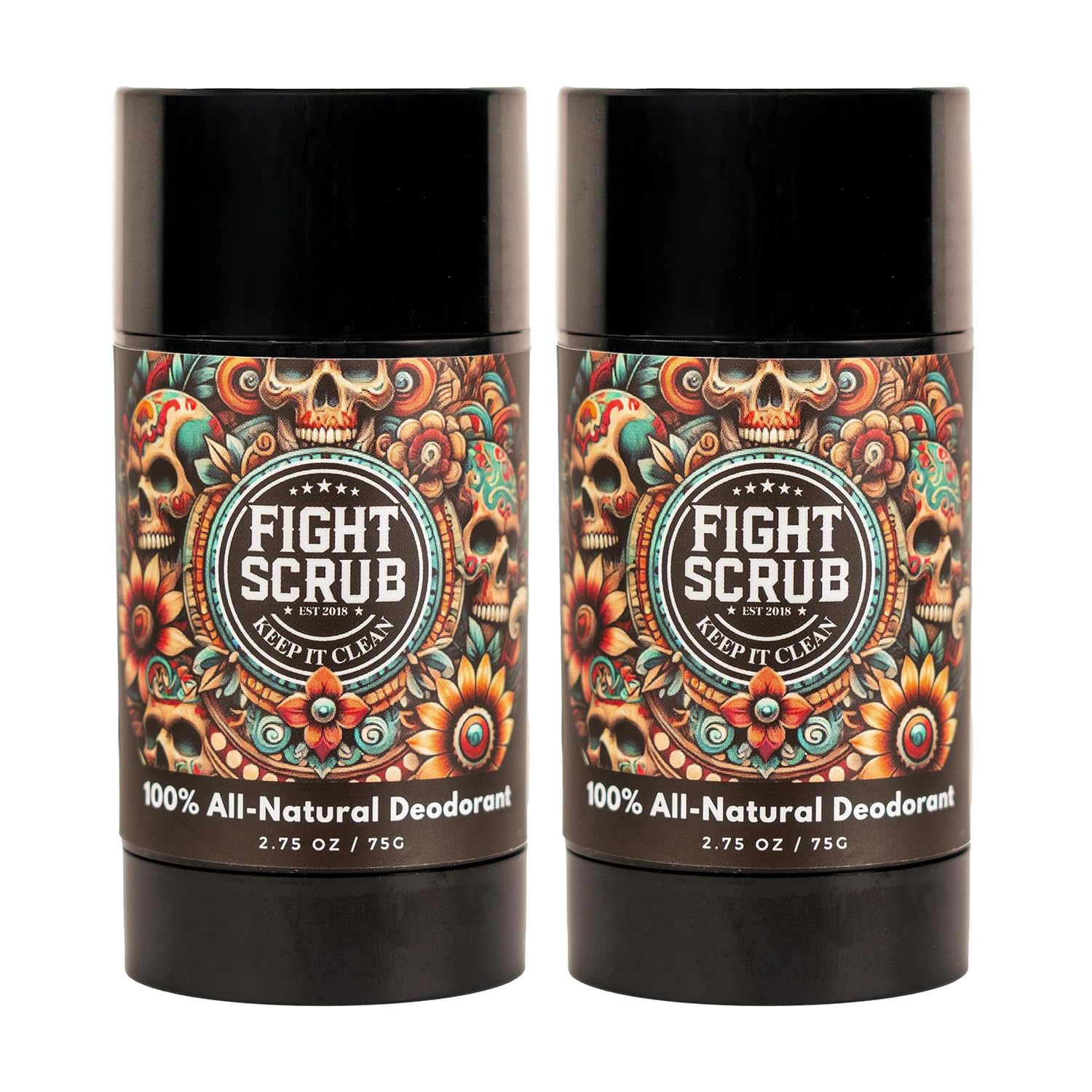 Natural Deodorant - 100% All-Natural, Aluminum-Free, Long-Lasting Odor Protection, Magnesium Powered - Handmade in the USA (2-Pack: Unscented)