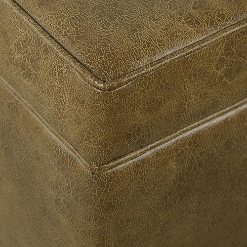 Miniatura 139 de HomePop Decoración del hogar | K7342-F2236 | Otomana clásica cuadrada de almacenamiento con tapa abatible | Otomana con almacenamiento para sala de