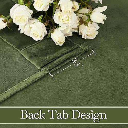 Miniatura 142 de RYB HOME - Cortinas de terciopelo beige, cortinas decorativas resistentes con pestaña trasera, cubierta de privacidad para oscurecer habitación