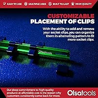 Vista 5 de Olsa Tools Organizador de Dados de Aluminio de 1/2 Pulgada Soporte de Dados de Calidad Premium (VERDE)