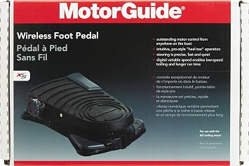 MotorGuide 8M0092069 Xi Series Wireless Foot Pedal Compatible with Xi3 & Xi5 Trolling Motors 2.4GHz Control, Variable Speed, Black