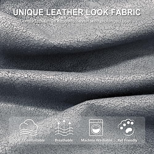 Miniatura 119 de Fundas para sillas reclinables con aspecto de cuero, funda elástica de 4 piezas, funda suave para silla reclinable, protector de muebles lavable