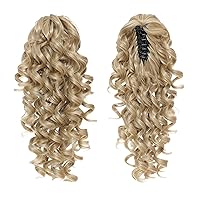 Vista 13 de SWACC - Extensiones de cola de caballo de 12 pulgadas con clip de pinza, cabello sintético rizado